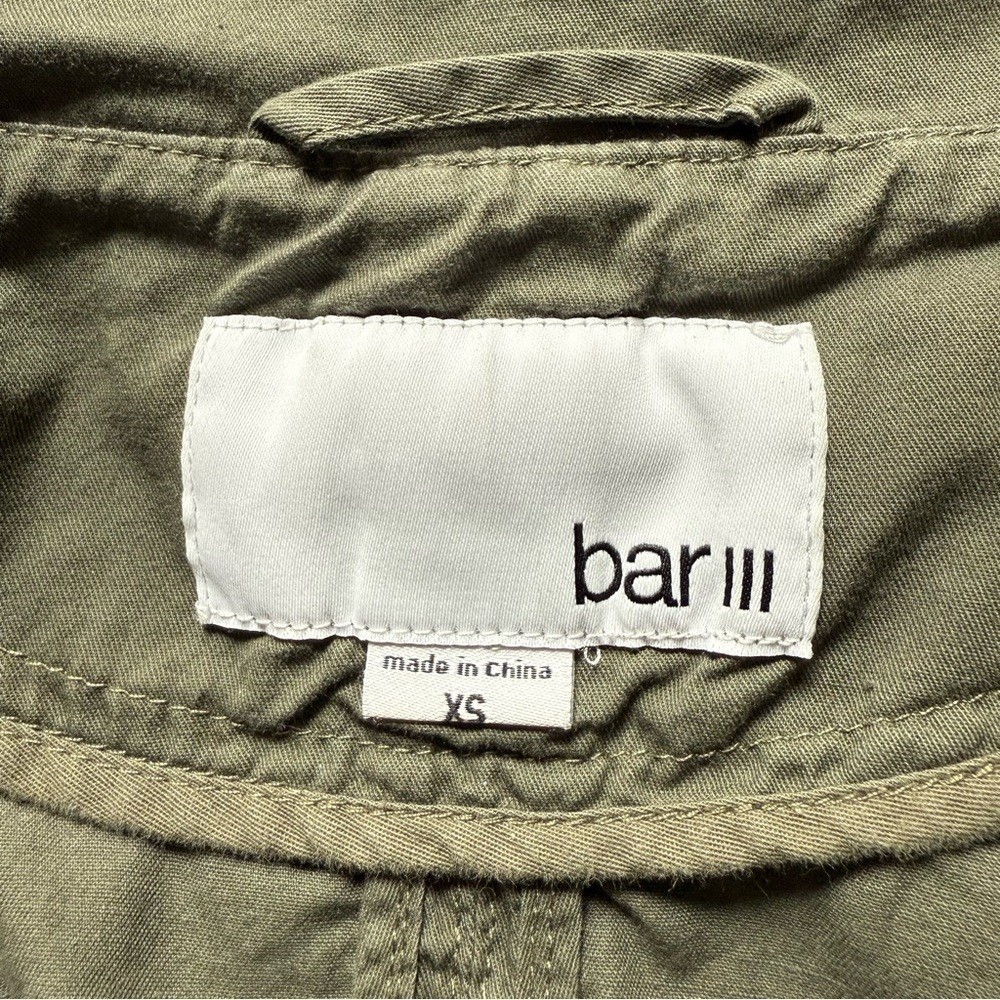 BAR III Army Green XS Utility Safari Cotton Field Jacket Size Extra Small - Picture 11 of 15